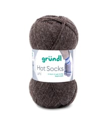 Laine à chaussettes à tricoter HOT SOCKS UNI - Grundl - certifiée Oeko-Tex 10 Marron