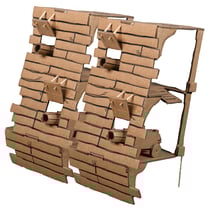 Maquette en carton recyclé de bateau pirate en coupe