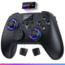 Manette sans fil Oniverse - Switch 2/Switch/OLED/PC - Écran intégré - 11h - Hall Effect - Aura Black