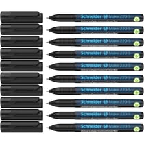 Lot de 10 marqueurs permanents - SCHNEIDER - Pointe super fine 0.4 mm - Noir