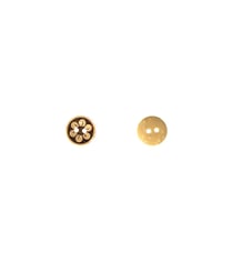 Lot de 3 boutons coco gravé fleur