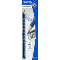 Crayon graphite triangulaire LYRA Groove Slim - HB - Corps fluo - Lot de 12