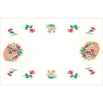 LUC - Napperon Rectangulaire 50x140 cm 100% Coton Blanc