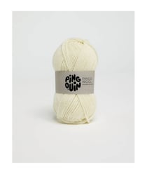Pelote de laine à tricoter PINGO WOOL - Pingouin Naturel Ecru
