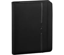 Conférencier Folio Wenger Cartable Affiliate avec pochette tablette - Organiser - 4 anneaux amovible - noir