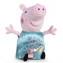 Peluche peppa pig robe turquoise licorne 32 cm - peluche licence peppa le cochon