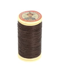 Fil lin glacé 30 m – Fil au Chinois – N° 40 – Fil de lin retors, lisse, résistant 195 Marron Foncé