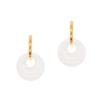 Boucles d'oreilles Blima en pierres Jade blanc