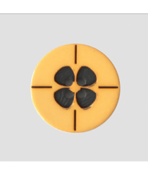 Bouton fleur en polyester 4 trous 18mm - Prym 38 Jaune