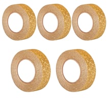 5 glitter tapes 5 m x 1,5 cm - doré