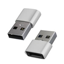 Adaptateur USB vers USB-C Charge et Synchronisation de Données Compact Argent