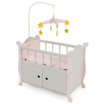 Lit armoire en bois chic poupee - bayer chic 2000 - 51091 - mobilier poupon