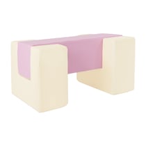 Blocs rose pastel jaune pastel - Velinda - Blanc
