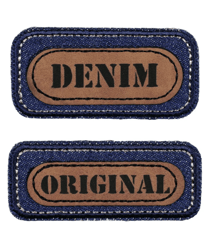 Lot de 2 motifs décoratifs Denim thermocollants Prym – Créativité & réparation textile avec style ! Bleu