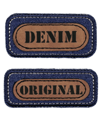Lot de 2 motifs décoratifs Denim thermocollants Prym Bleu