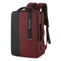 Sac À Dos Ordinateur Grande Capacité Avec Interface De Charge USB Rouge Rouge YONIS