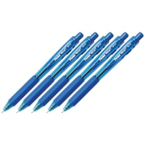 Lot de 5 stylos à bille rétractables PENTEL WOW BK440 - Bleu - Pointe 1 mm - Trait 0,50 mm
