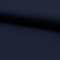 Tissu Popeline de coton unie Bleu marine