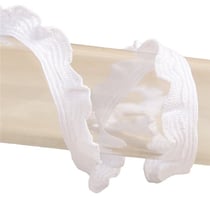 Bobine 25m galon festonné 10mm Blanc