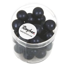 Perles en verre Renaissance, dépolies, 1, bleu nuit, boîte 35 pces