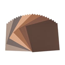 Papier cartonné marron - 30,5 x 30,5 cm - 216 g - Texturé - Florence - 24 feuilles