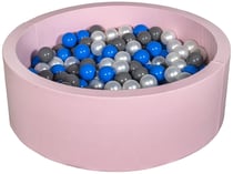Piscine à balles Aire de jeu + 300 balles rose perle, bleu, gris - Velinda