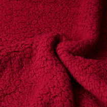 Tissu Fausse fourrure uni cloudy Rouge cerise