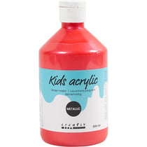 Peinture acrylique métallisée, rouge, 500 ml/ 1 flacon