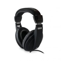 Casque TV filaire Câble 6 m - Jack 3,5 mm + adaptateur 6,35 mm - Arceau réglable - TV, Hi-Fi - Noir