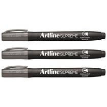 Lot de 3 marqueurs permanents - ARTLINE - Supreme EPF-700 - Pointe conique 1 mm - Gris