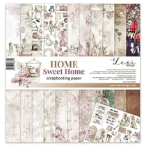 11 papiers imprimés scrapbooking 30 x 30 cm Lexi Design HOME SWEET HOME