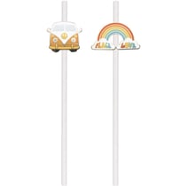 10 Pailles Papier - Hippy Party