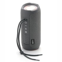 Enceinte Bluetooth Portable Étanche LED Autonomie Longue FM TF USB Gris YONIS