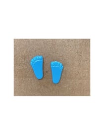 1 Paire de pied attaches parisiennes bleue