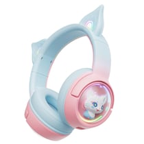 Casque Bluetooth RGB Renard Audio Immersif Filaire Ou Sans Fil Confortable Bleu + Rose YONIS
