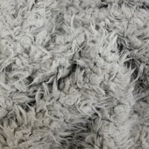 Tissu Fausse fourrure longs poils Gris clair - Au mètre