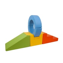 Ensemble de 7 blocs cerceau jaune vert bleu orange - Velinda