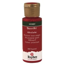 Peinture tous usages, flacon 59 ml, rouge feu