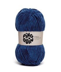 Fil velours 100GR à tricoter PINGO CHENILLE - Pingouin - certifié Oeko-Tex Amiral Bleu