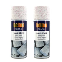 Lot de 2 sprays de peinture effet granit blanc Belton 400ml