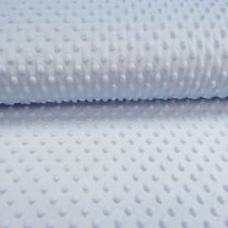 Tissu Doudou Ultra doux Pois Bleu dragée