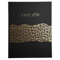 Livre d'or 100 pages tranche or Aramy - Noir - Exacompta