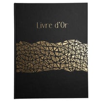 Livre d'or 100 pages tranche or Aramy - Noir - Exacompta