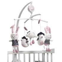 Mobile musical en polyester blanc
