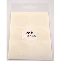 Masking Tape - Masking Tape MT Casa Seal Sticker rond en washi blanc - white