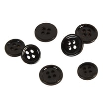 Bouton en nacre 4 trous noir