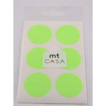 Masking Tape MT Casa Seal Sticker rond en washi shocking green
