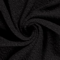 Tissu Fausse fourrure Bouclette Daphné uni Noir