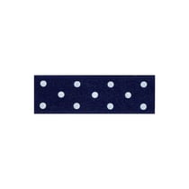 Disquette 25m ruban double face à pois marine 15mm