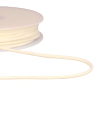 Bobine 30m cordon tressé 4,5mm ecru/blanc